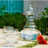 TC Energy Design Decanter Alladin 1.3l PLATINE - Platinum-Coloured Flower