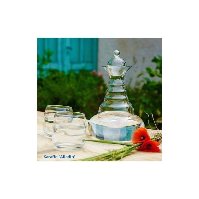 TC Energy Design Decanter Alladin 1.3l PLATINE - Platinum-Coloured Flower