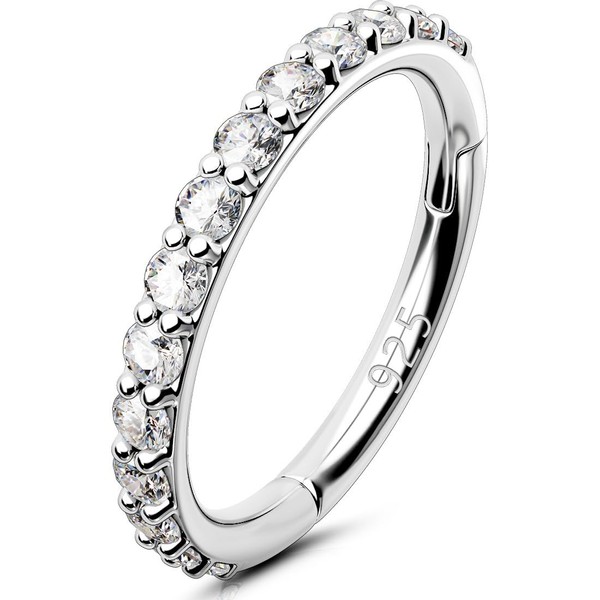 OUFER 16G Piercings Helix Echt Silber 925 CZ Rook Tragus