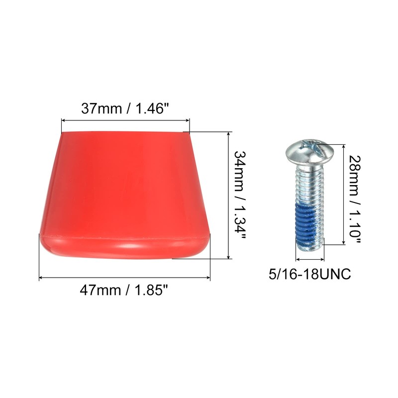 PATIKIL Roller Skate Toe Stops with Screwdriver, 2 Pair 82A