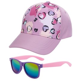 JSTHHTT Cappellini da Baseball per Bambine con Occhiali da Sole Polarizzati Cappellino Bambina Regolabile Traspirante Cappello Baseball Protezione UV Berretto Per Le Ragazze, Sport Negli Sport All'Ape