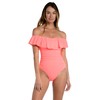 La Blanca Women's Island Goddess Off Shoulder Ruffle One Piece