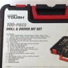 Hyper Tough 100 Piece Wood Metal Masonry Drill Bits Nut