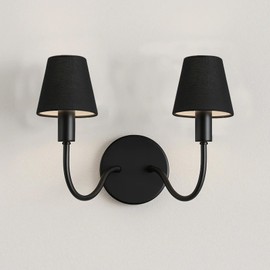 3" Top x 6" Bottom x 5" High Chandelier Shades, Black 3.0x6.0x5.0 Inches Linen Fabric Lampshades, Perfect Covers for 6 Light Pendant Light or Wall Sconce, Clip On Bulb, E12 Socket(Small Size, 6 Pack)