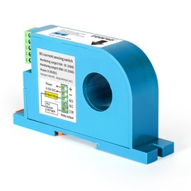 DC Current Sensing Switch, D360 0-50A DIN Rail DC Current Sensing Switch with Overload Protection Linkage Control Hall Sensor, 1NO+1NC Overload Protection Auto Reset Linkage Control Hall Sensor