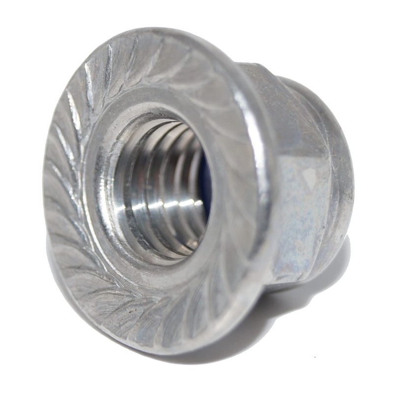 Gleitmo Flange Nuts M10 6 Pieces Self-Locking with Locking Toothing