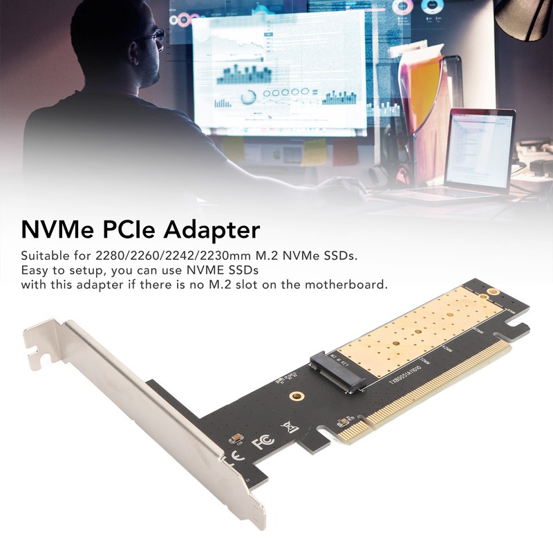 M.2 NVMe to PCIe 3.0 X16 Adapter Up To 32Gbps