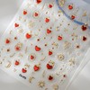 Moon Star Nail Stickers for Nail Art 5D Embossed Heart