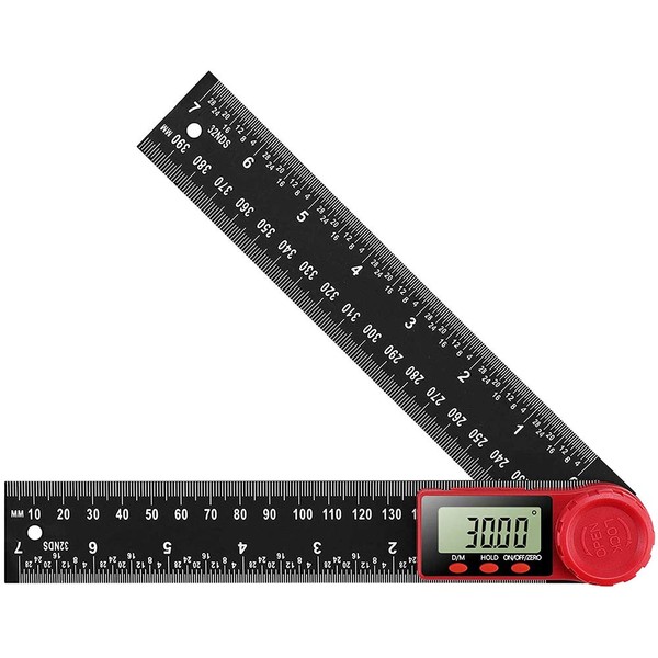 Bestgle Digital Angle Finder Ruler, 200mm/ 7" Digital Angle Finder Protractor Ruler Meter Inclinometer Goniometer Level Electronic Angle Gauge