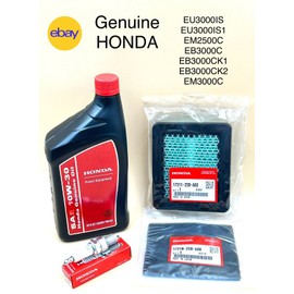 Honda EU3000 Oil Change Service Tune Up Kit Filter Spark Plug Generator EU3000is
