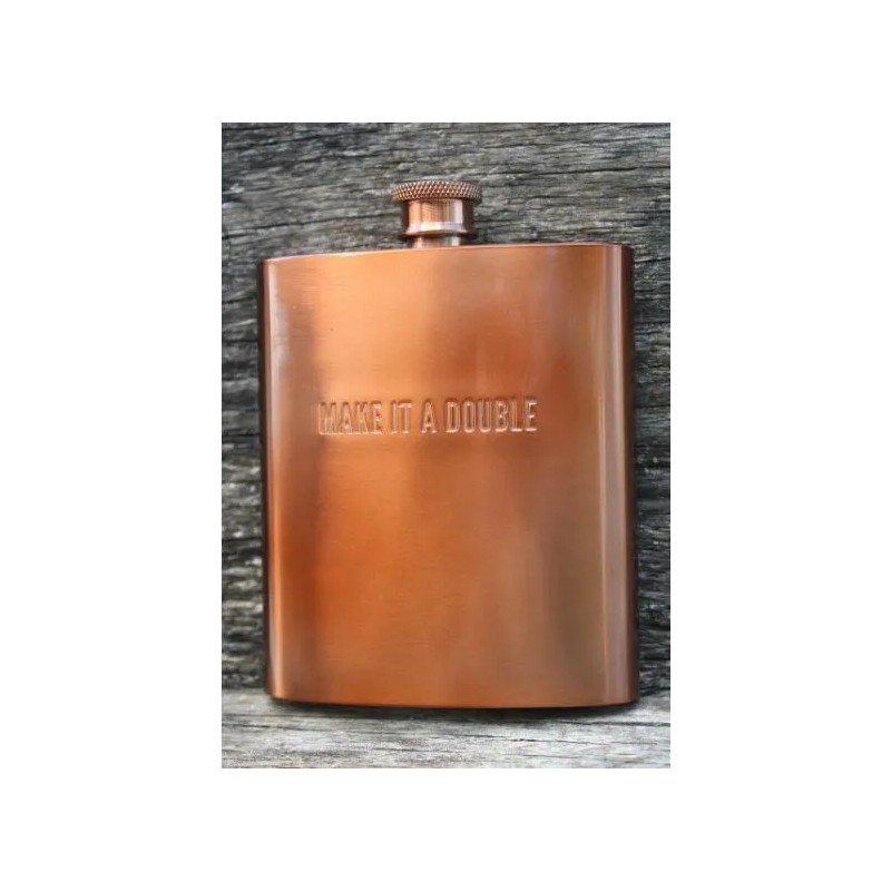 W&P MAS-FLASK Copper Pocket Hip Flask, Leakproof, Stainless Steel, Travel