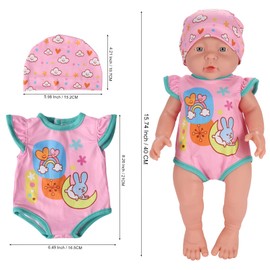 Diealles Shine Doll Clothes for New Born Baby Doll, Clothing Set for Dolls 35-43 cm - Style 13