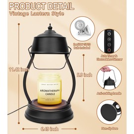 Candle Warmer Lamp, Dimmable Lantern Candle Warmer Timer, Homer Decor Candle Lamp Warmer for 3 Wicks Candles, Birthday Presents for Women, Large Lamp Candle Warmer Presents for Mom