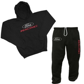 Ford Racing Sweatpants and Sweatshirt Sweatsuit PT Training Outfit X Large Black