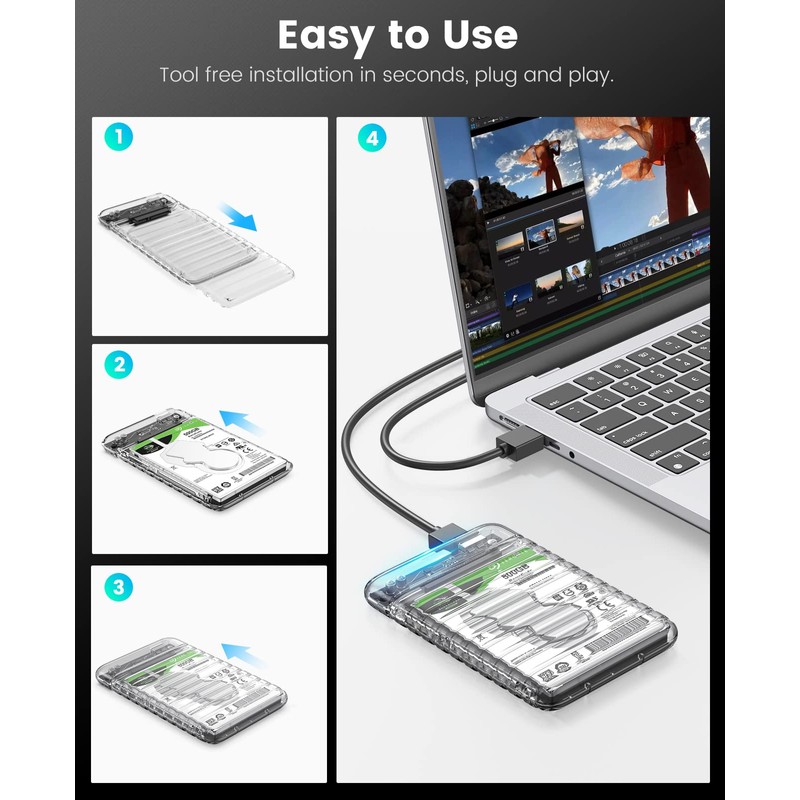 ORICO HDD Case 2.5 Inch USB 3.0-SATA External Hard Drive