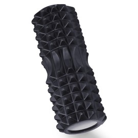 KaRaDaStyle Foam Roller, Trigger Point, Yoga, Myofascial Release, Myofascial Roller, Stretch, Massage, Pole, Exercise, Gym, Pilates, Straightening, Storage Bag Included (Black)