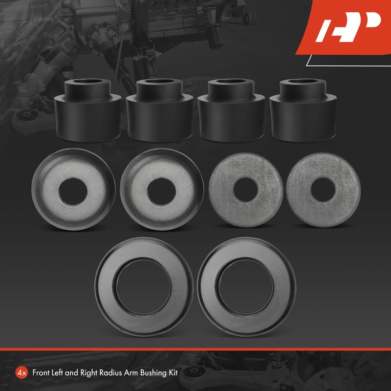 A-Premium 4 x Front Radius Arm Bushing Kit, Compatible with