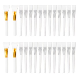 PYSEOSISE Maskenpinsel, 28 Stück Gesichtsmaske Pinsel Transparente, Weiche Fächerpinsel Make Up Pinsel Gesichtsapplikator Silikon für Schlammcreme Serum Reinigungsmaske