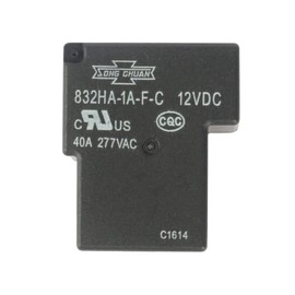 832HA-1A-F-C 12VDC Power Relay with High Power Type PCB Terminal SPNO Flux Tight
