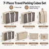 7-Piece Travel Packing Cubes Set – Foldable Luggage Organizer Bags