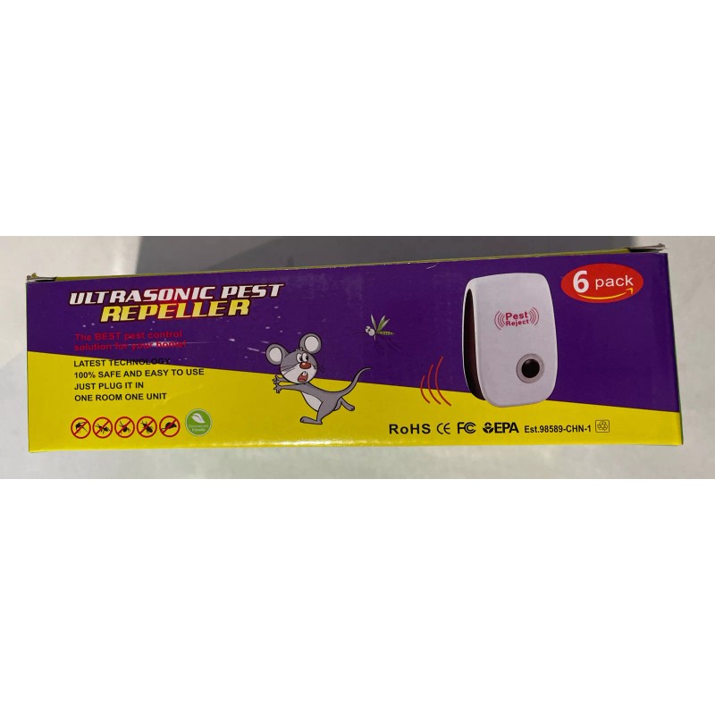 RoHS Ultrasonic Plug In Pest Repeller 6 pack - New