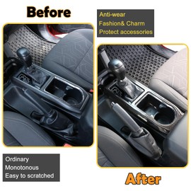 CHEAYAR Gear Shift Panel Trim Cover Compatible with Toyota Tacoma 2016-2023, Center Console Gear Shift Panel Frame Protective Cover Trim Accessories(Gear-Carbon Fiber Pattern)