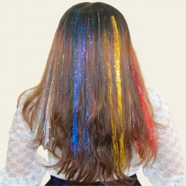 OEM 12 Extensiones Cabello Holograficas Mechas Fantasia Mechones