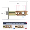 LOQRON Adjustable Deadlatch 2-3/8" or 2-3/4", Privacy and Passage Door
