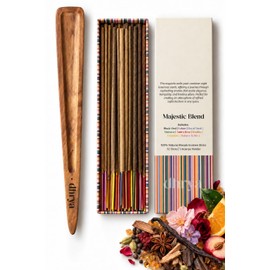 Dhrya Majestic Blend Incense Sticks, 8 Scent Variety Pack, Rosewood Holder