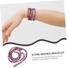 KONTONTY 2Pcs Emperor Stone Bead Bracelet Smooth Surface Natural Stone