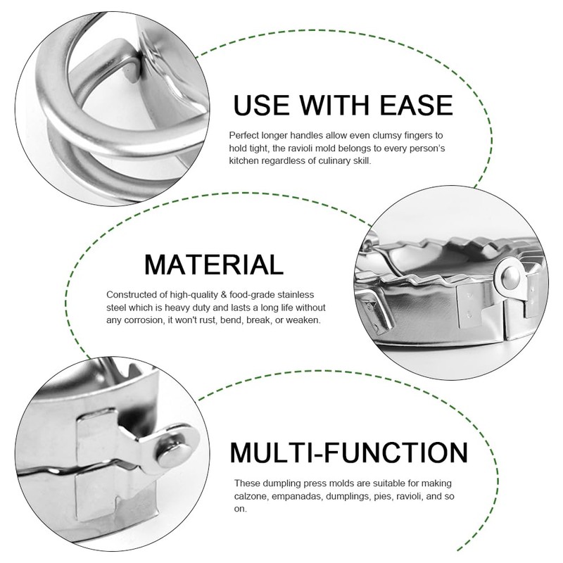 Dumpling Maker 3.7 Inch Stainless Steel Dumpling Machine Pastry Press