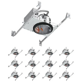 Anyhome 12 Pack 4 Inch Recessed Lighting Housing, 2024 Version IC Rated & Air Tight Can Light Housing New Construction, Recessed Retrofit Downlight Housing, TP24 Connector, ETL Listed