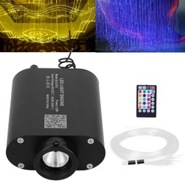 12W RGBW Control Remoto de Luz de Fibra óptica, Luz LED/Control de Voz/APLICACIÓN Iluminación de Techo de Estrella 300PCS cable óptico de música, decoración interior del