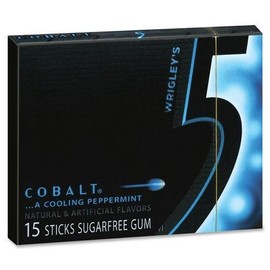 5 Gum MRS21265-5 Gum Peppermint Cobalt Sugar-free Gum - 10 packs