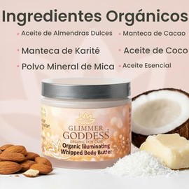 GLIMMER GODDESS Body Shimmer Butter for Glowing Skin, Rose Gold Super, 4oz