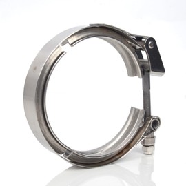 Elifecenter 3.5 Inch Exhaust V band Clamp T304 Stainless Steel with T-Bolt Quick Release Latch(No Flanges)