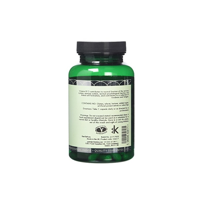 Vitamin B12 Capsules | 1000µg Vitamin B12 per Capsule |