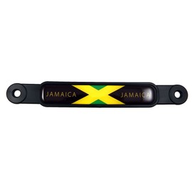 Jamaica Jamaican Flag Emblem Screw On Car License Plate Decal Badge