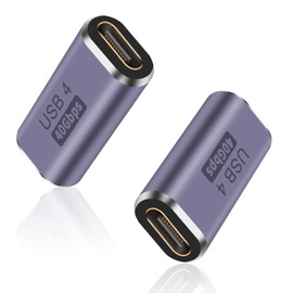 Duttek USB C Female Coupler 40Gbps, USB C Female to Female Adapter supports 8k@60HZ and 100W fast charging,Compatible with Thunderbolt 3/4 and with Type C interface devices (2 pack)