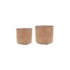 Ivyline Planter Set, Oak Wood, Medium D16cmLarge D19cm