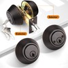 Probrico Oil Rubbed Bronze Double Cylinder Deabolt Keyed Alike, 3