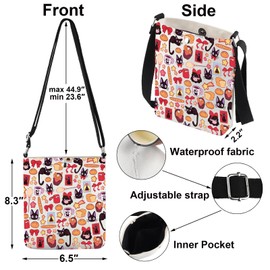 MYSOMY Anime Inspired Crossbody Bag Kiki Bakery Gift Anime Fans Gifts Jiji Lover Gifts Anime Shoulder Bag (catgirl uk3)