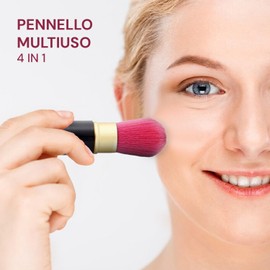 Avilia 4-in-1-Make-up-Pinsel – Mehrzweck-Pinsel für Grundierung, Puder, Lidschatten und Eyeliner – ideal für Reisen und den täglichen Gebrauch