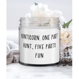 Fancy Aunt Candle, Aunticorn. One Part Aunt, Five Parts Fun, Present For, Funny From Niece
