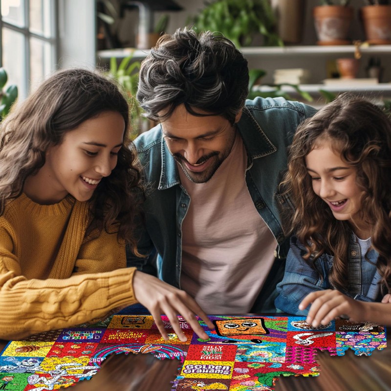 White Mountain Favorite Cereal Puzzle 1000 Piece Food Collage Jigsaw