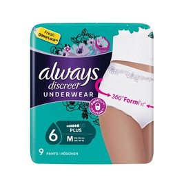 Always Discreet Incontinence Pants Plus – Medium 9pcs