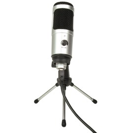 Citronic | USB Podcasting Microphone with Volume Control Supplied with Stand Perfect for Podcast, Streamers & Recording