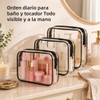 Set de 3 Bolsas de Maquillaje Transparentes de Viaje