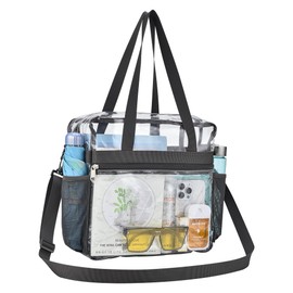 USPECLARE Clear Bag Stadium Approved,Transparent Tote Bag for Stadium Security Travel & Gym Work Sports Games Concerts