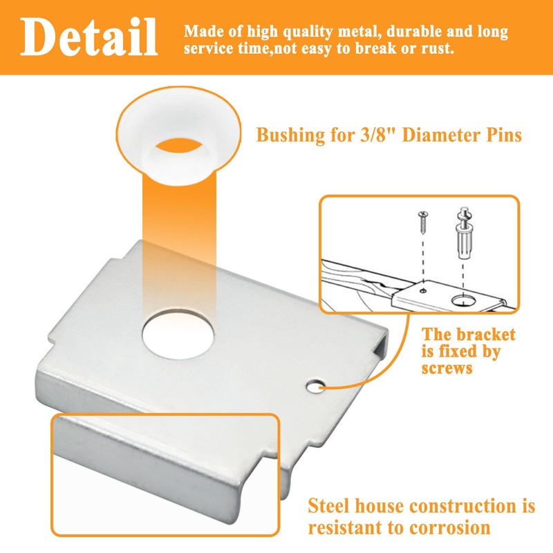 Alsoyixia 6Pcs N7192 Bi-fold Door Repair Bracket, Top or Bottom